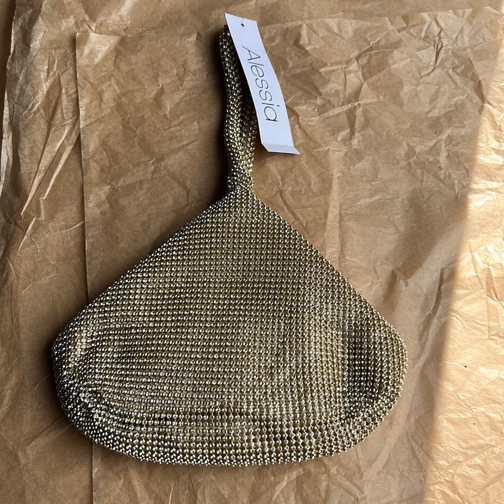 Alessia Bianchi Gold sparkle evening bag (Dar)